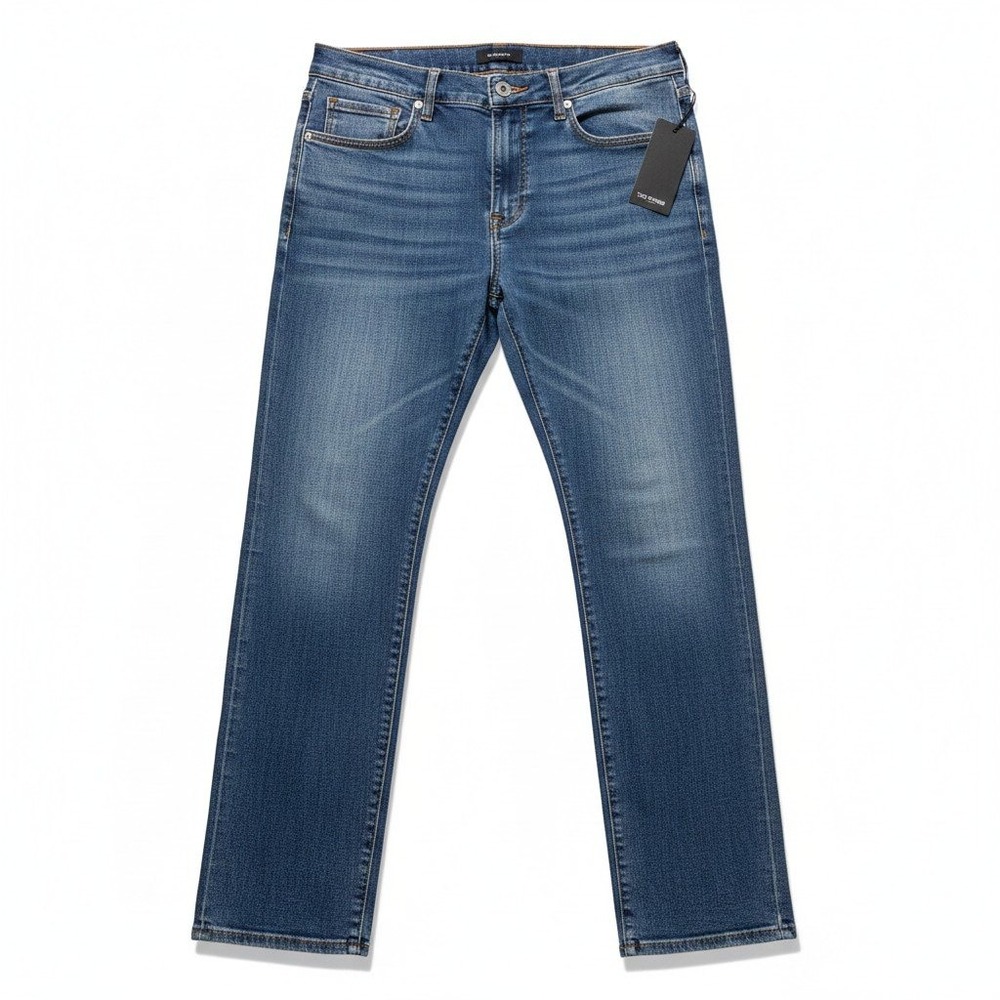 True Religion Ricky Mens 34x34 Blue Relaxed Straight Jeans Flap Pocket Denim Y2K